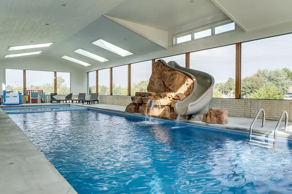 Indoor swimming and gathering space from Guardian’s project gallery