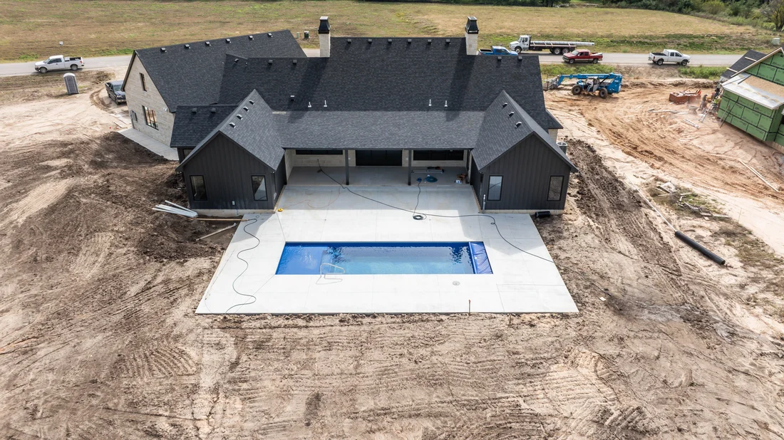 A view of the pool and home from Guardian’s project gallery